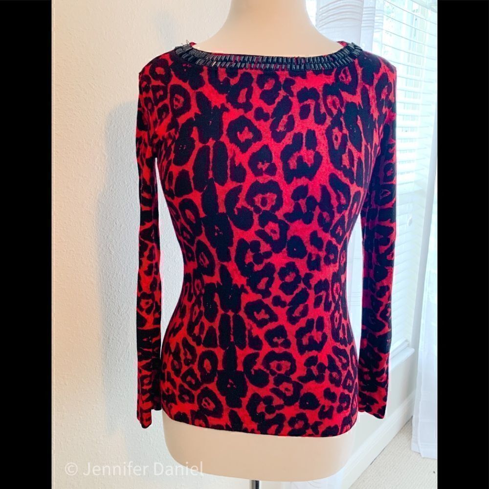 INC animal print top